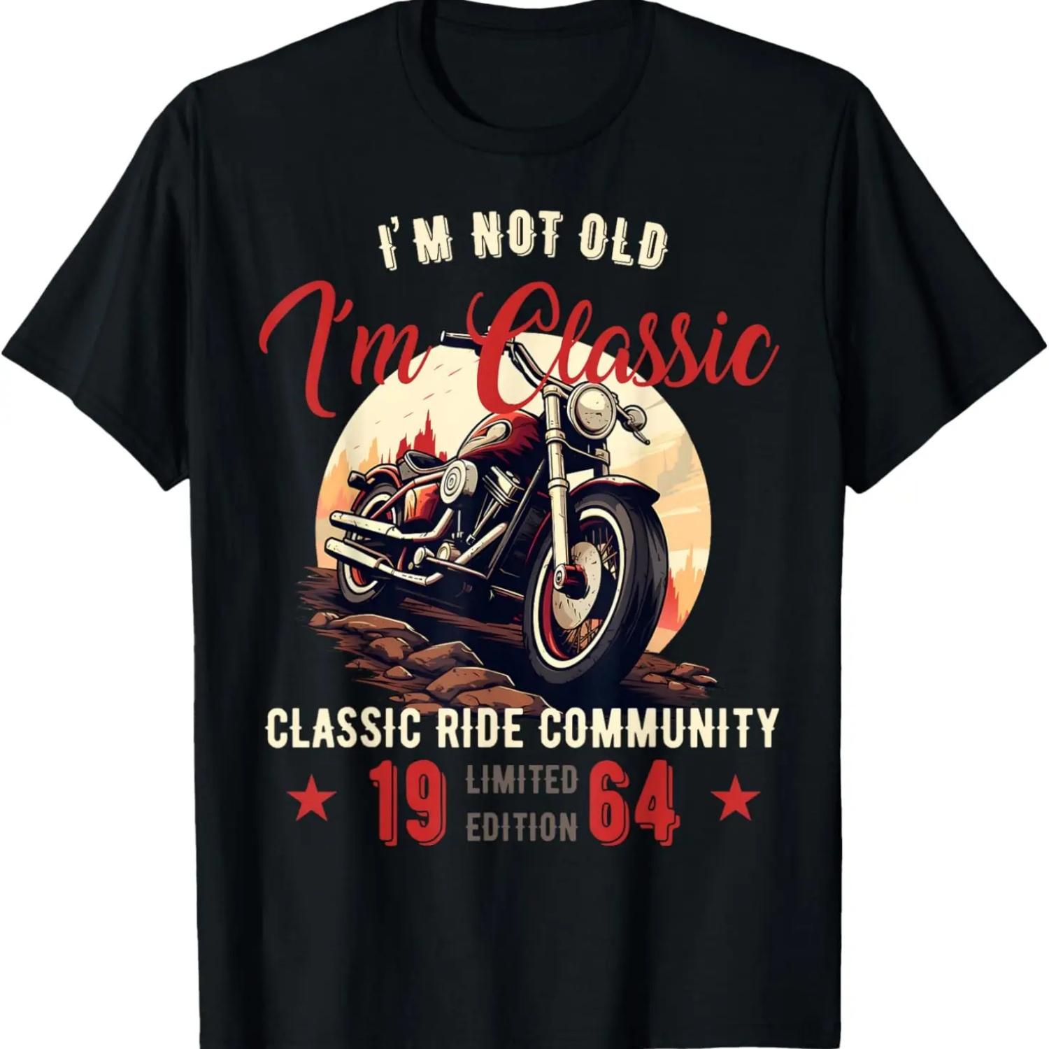 Just A Man And His Hog Funny Biker Motorcycle T-Shirt S