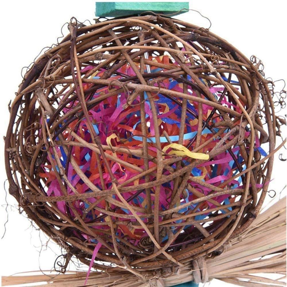 Finches Macaws Cockatiel Hanging Bird Chewing Toys Foraging Shredder Toy Parrot Cage