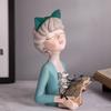 1 Pc Charming Modern Girl Statue - Resin Figurine  - A Stylish Decor Accent for Your Home Living Room, Room Office Decoration So