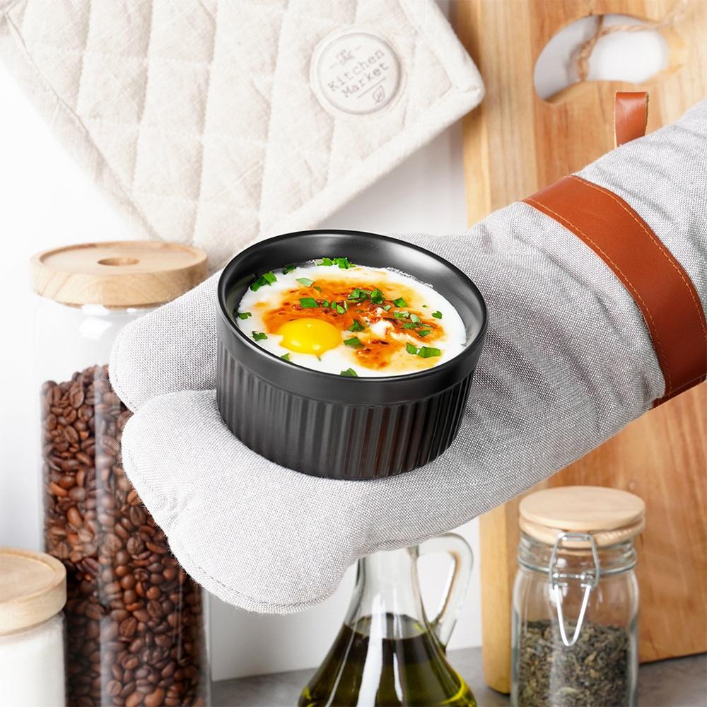 6x Ovenproof Casserole Dish Bowl Ceramic Ramekin 260 ml