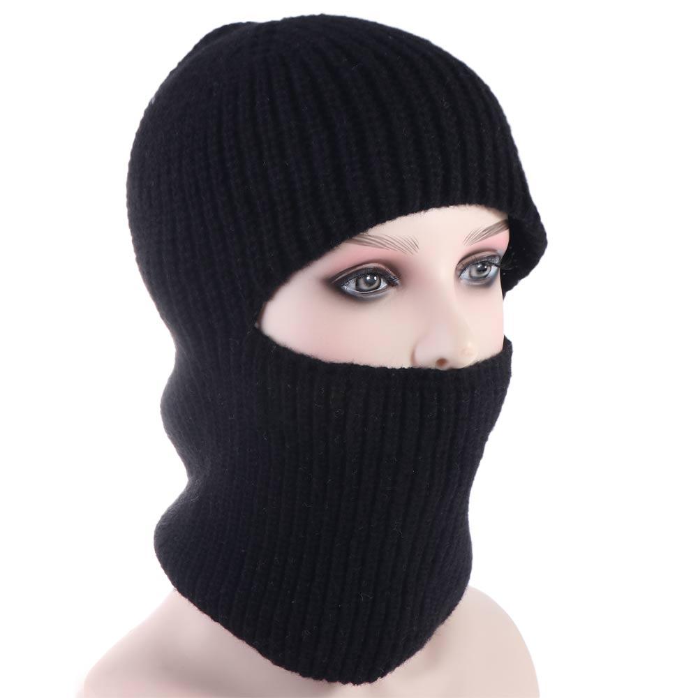 Multifunkční teplé pletené kukly Balaclava Celotvářové lyžařské 2v1 masky Čepice Klobouky Venkovní