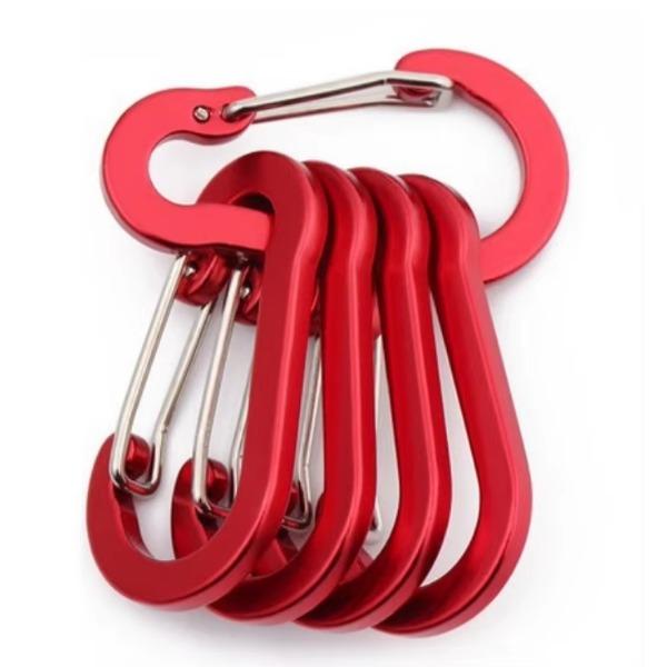 

5 шт. Однотонные пряжки Мини-карабины с проволочной защелкой для активного отдыха, походов, маленькие, прочные, быстросъемные