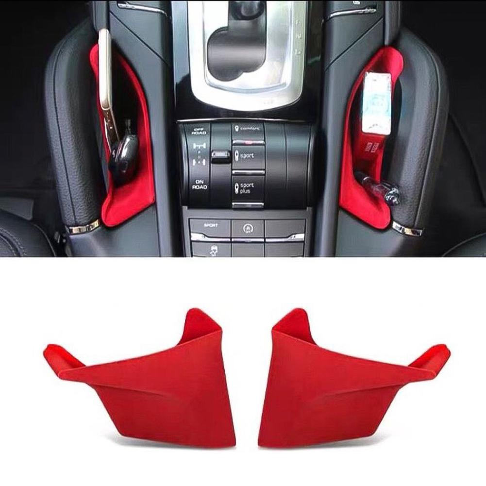 2Pcs Armrest Holder Gap Storage Box Car Organizer Container Pocket Interior Center Console For Porsche Cayenne 2011-2018 Holder