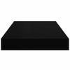 Schwebende Regale Set 4 Stück. Hochglanz Schwarz 40 x 23 x 3,8 cm MDF