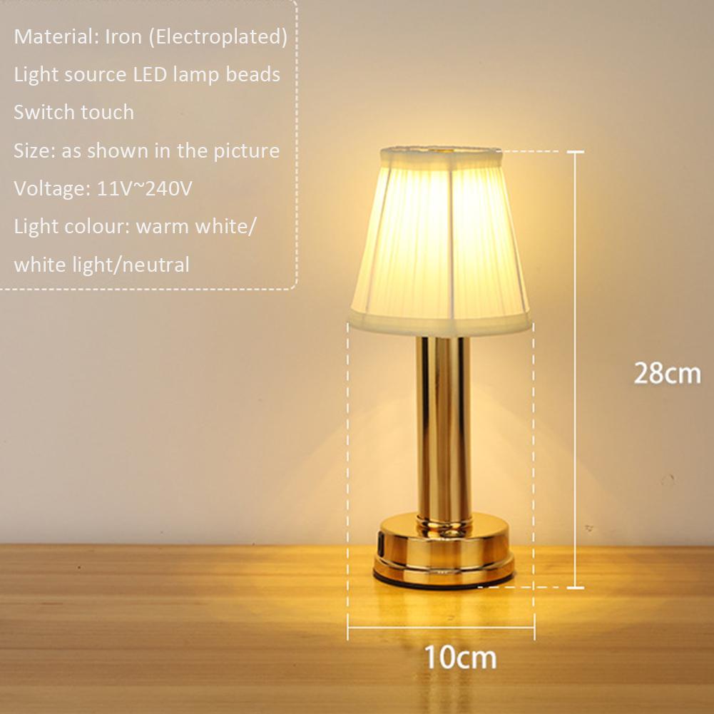 Modern Cordless Small Table Lamps Portable LED Dimmable Desk Lamp Rechargeable Night Light For Restaurant Bedroom Outdoor