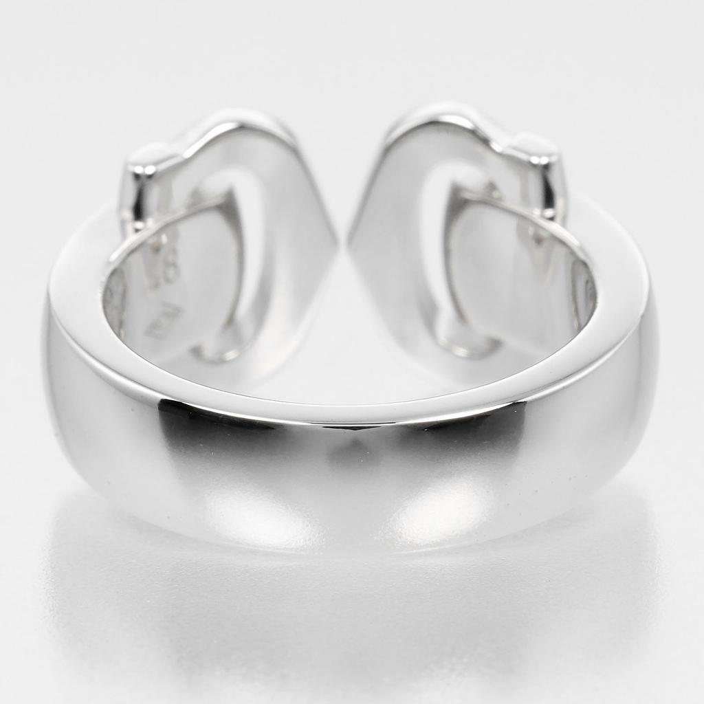 Cartier 2C Bokuruse Ring K18 White Gold/diamond #4.5(US Size) 9.27g Women Used