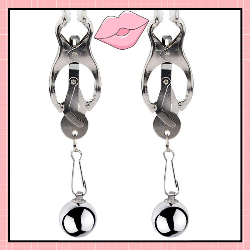 Pince à mamelon en métal avec chaîne de Clitoris en métal pour femmes, fétiche au sein, pince à lèvres, masseur de Stimulation, produit sexuel de Bondage Bdsm