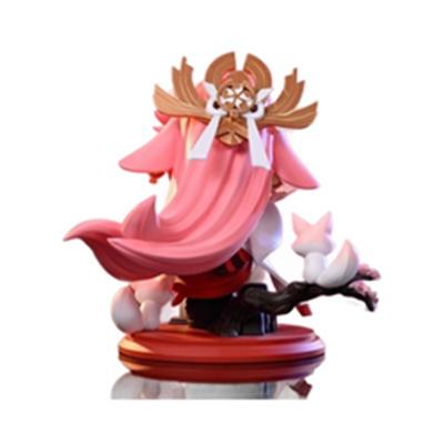 16CM Anime Jeu Genshin Yae Miko Figurine Version Q modèle mignon jouet cadeau collection Figurine d'action Poupée PVC