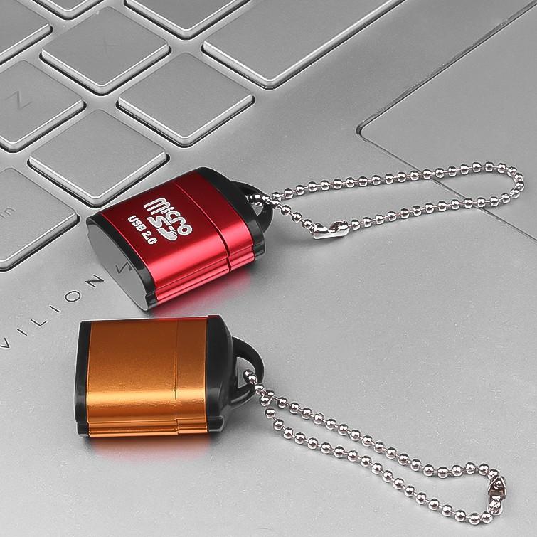 Mini USB 2.0 Micro SD Memory Card Reader High Speed Adapter with Keychain Portable Card Reader Laptop Accessories