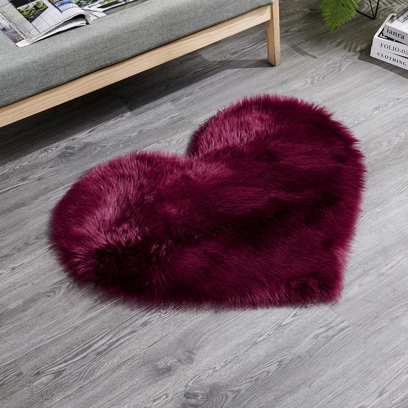 Washable Imitation Wool Plush Floor Mats for Bedroom
