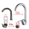 Basin Kitchen Faucet Elbow Pipe Outlet Tube with Nut Thread Size Stainless Steel