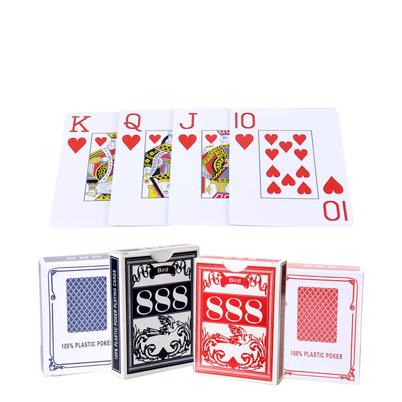 55Pcs/Set New Texas Hold'Em Plastic Playing Cards Big Character Waterproof Smooth Poker Card Table Board Bridge Games 5.8X8.8Cm