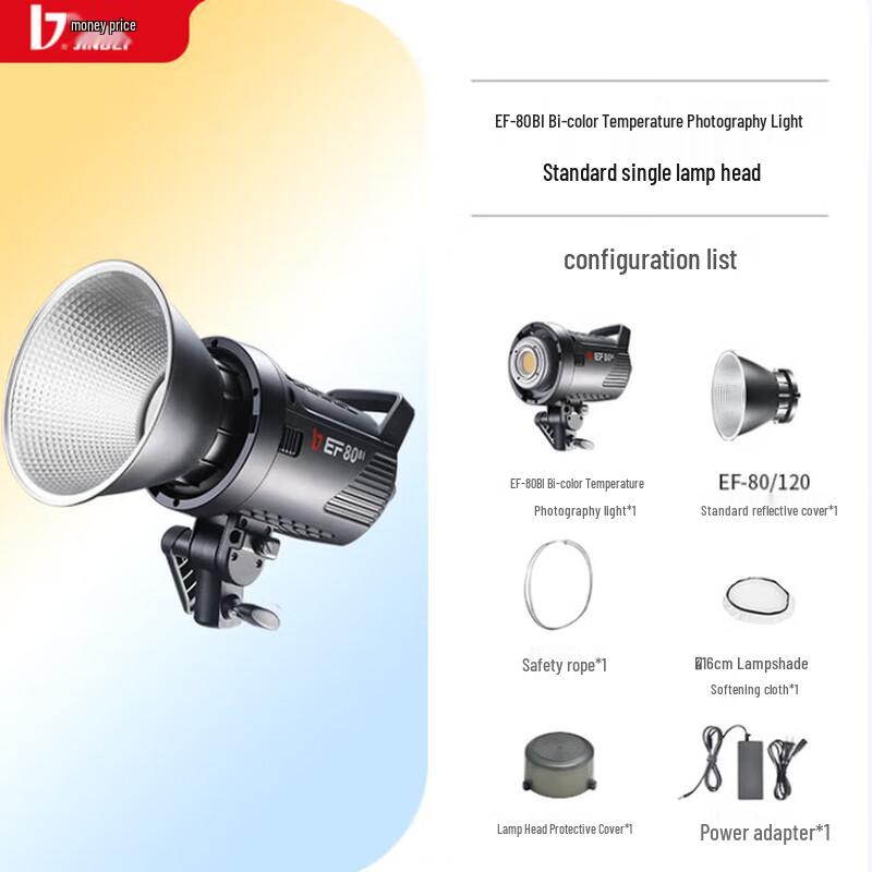 JINBEI EF-80BI Dual Color Temp LED Video Light