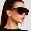 Fashionable Large Frame One-piece Lenses For Sunglasses Women's Big Face Slim Street S Sunglasses Trendy