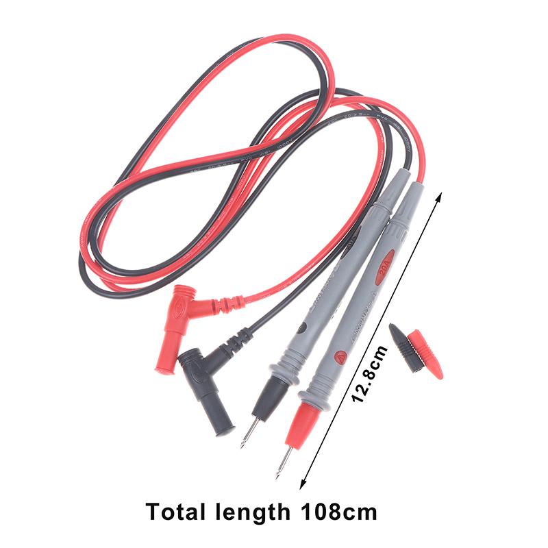 20A 1000V Multimeter Test Leads Extra Sharp Steel Needle Extended Universal Fine Tip PVC Anti-Freeze Probe Accessories