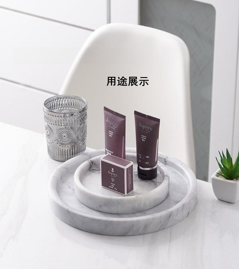 Natural Marble Round Tray Nordic Style Light Luxury Home Decoration Beauty Tray Bathroom Storage Tray