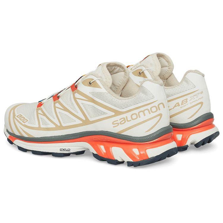 SALOMON XT-6 Bequeme Mode Gummi Stoßdämpfung Rutschfest Abriebfest Atmungsaktiv Low-Top Laufschuhe Unisex Laufschuhe Weiß 414553