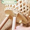 Bamboo Woven Plant Stand - Outdoor Decorative Flower Basket with Rattan Accents for Balcony & Garden, Flower Rack, Floor Fence