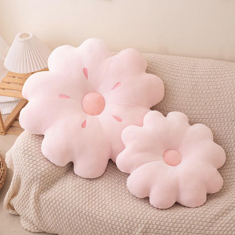 Plush Toy Floral Cushion Pillow With Embroidery Plush Sofa Bed Decor Doll Gift