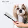 Pet Comb for Dogs and Stainless Double Comb for Grooming and Shedding Double-toothed Cats, Anti-Static, Steel, Multi-Function, Non-Slip, (Black)
