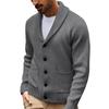 Men S Knitted Cardigan Long Sleeve Lapel Pocket Casual Winter Sweater