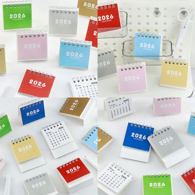 2026 Desk Calendar Twin-Coil Binding 17 Month Paper Calendar from Aug 2025 To Dec 2026 Office Tabletop Calendar Planner