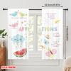 2pcs 2D flat printing Window Curtains Daily Affirmations Positive Vibes 100% Polyester Fabric Without Electricity Holiday