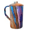 Pure Copper Jug with Black Floral Vines Print ? 2000 ML, Ayurvedic Water Storage for Health Benefits, Elegant Design for Home & Kitchen