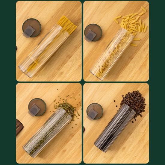 Circular Compact Noodle Box Food-Grade Plastic Sealing Moisture-Proof Design Large Capacity Transparent Storage Container