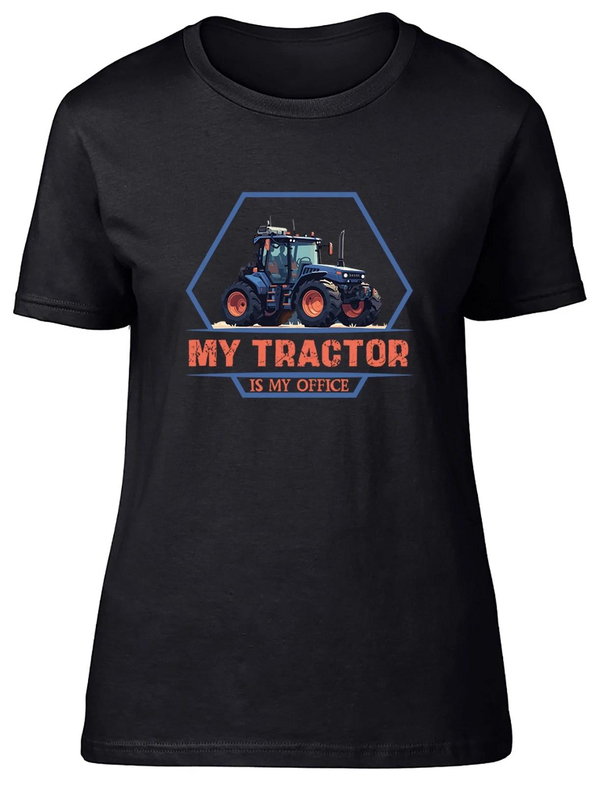 My Tractor is my Office Womens T-Shirt Ladies Gift Tee S