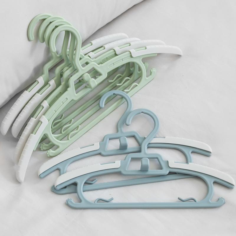 

10PCS I KNOW Plastic Kids Clothes Hanger Flexible Newborn Clothes Non-slip Display Hangers Multi-color Children Coats Hanger
