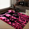 1PC Custom Name Pink Skeletons Artwork Theme Floor Mat Ideal for Living Room, Game Rooms, Office, Bedroom,Floor Mat Playful Design