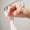 10 Pegs Clothes Dryer Rack Laundry Hanger Sock Underwear Clip Stainless Steel