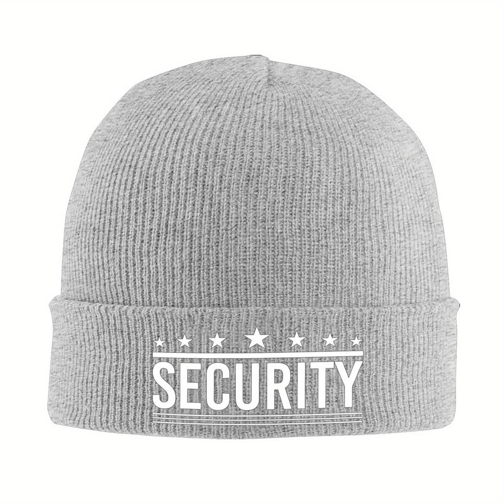 Security Stars For Security Guards Knit Hat Beanie Autumn Winter Hats Warm Unisex Hip Hop Cap Men Women Gifts