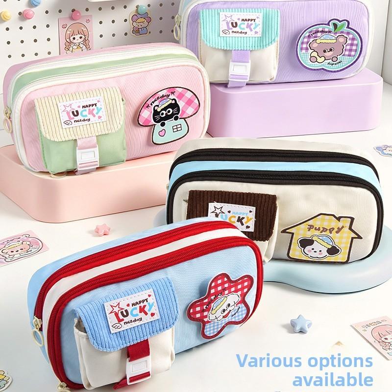 Creative Style Pen Bag Made Of Composite Oxford Fabric With Spacious Interior For School Use