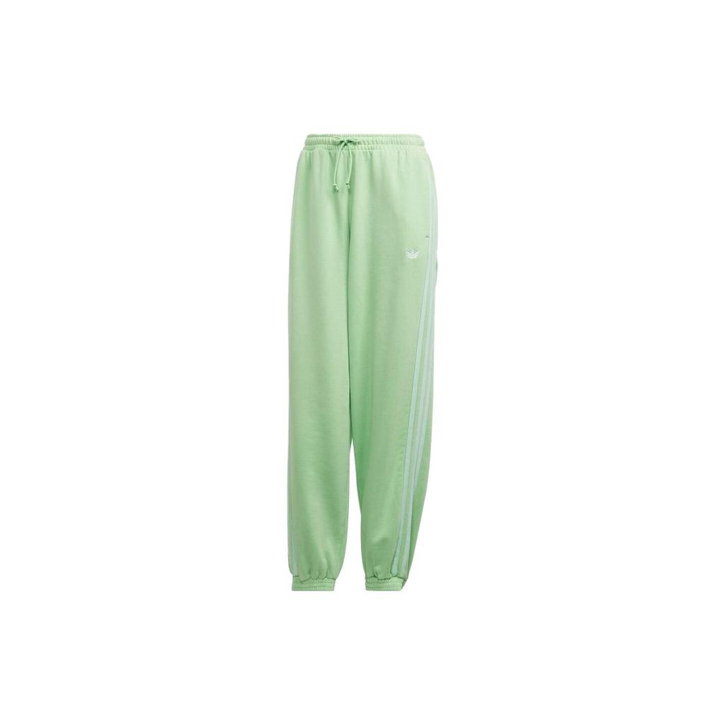 Adidas Originals Trefoil Logo Embroidered Side Stripe Joggers Women Joggers Mint-Green IP7138
