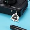Fashion Triangular Special Symbol Leather Rope Stainless Steel Pendant Necklace - Unique Jewelry Accessory