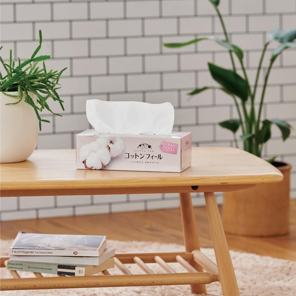 Elleair Cotton 150 sztuk x 5 celulozowe chusteczki, Feel, pudełka, 100%