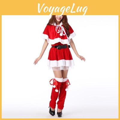 Luxurious Women Deluxe Mrs Santa Claus Christmas Fancy Dress For Magical Holiday Moments