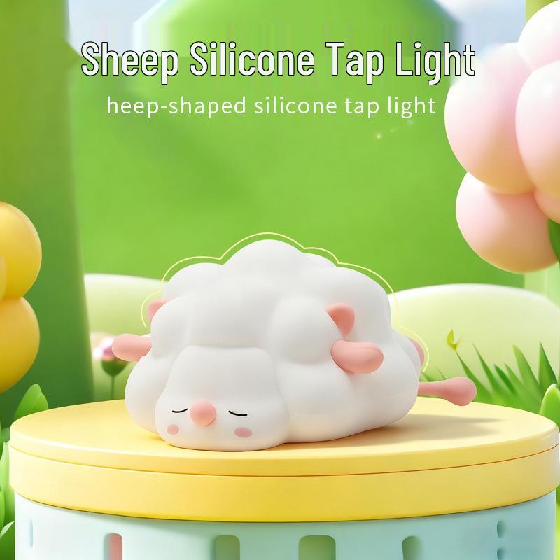 Snoring Cat Silicone Night Light for Kids - Soft Glow Bedside Lamp with Eye Protection