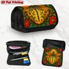 1pc Holy Insect Design Double Layer Flip Pencil Case-Multi Layer Flip Cover Design, Storage Bag, Zipper Closure, Suitable for Schools, Offices, And Tr