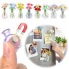 8Pcs/Set Modern Mini Glass Vase Magnets DIY Refrigerator Magnets Vase Fridge Decor Magnets Kitchen