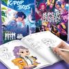Latest K-Pop Demon Hunters Picture Book 56Page Animation Merchandise Line Art Coloring Book Children's Album Coloring Painting 24*17cm