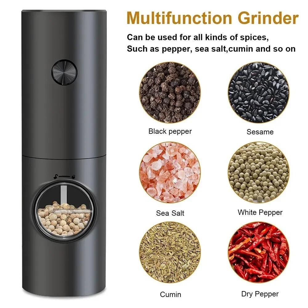 Electric Salt and Pepper Grinder Battery Powered  Hand-held Automatic Mill Grinder With Adjustable Coarseness Electric Grinders