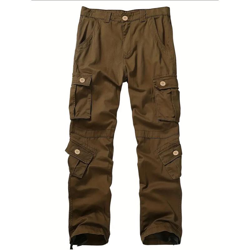 Herren Cargo-Hose mit lockerem Schnitt und vielen Taschen - Strapazierfähig, Übergröße, Gerades Bein, Lässige Outdoor-Sporthose