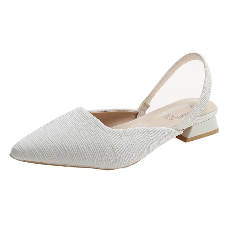 

Модные сандалии женские летние туфли на низком каблуке с ремешком на щиколотке женские повседневные туфли для работы брендовые сексуальные базовые сандалии больших размеров 2024 новый стиль 42