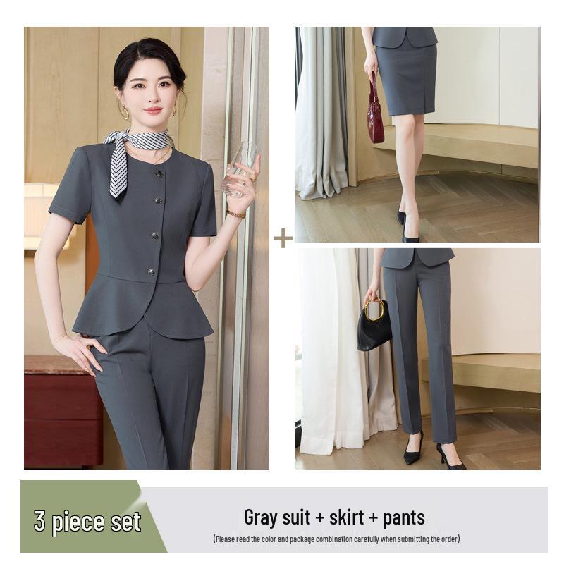 High-End Professional Women's Spring/Summer 2026 Suit Set for Medical Aesthetics Reception Workwear