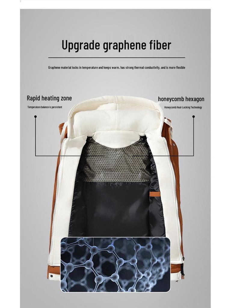 Graphene Unisex High-Quality Cotton Vest Jacket - Fake Two-Piece Design