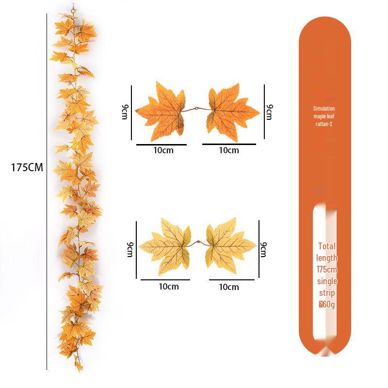 Artificial Maple Leaf Rattan Home Decor: Scenic Atmosphere Arrangement