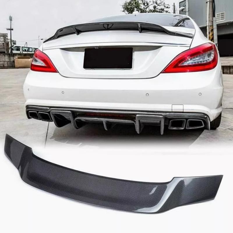 For Mercedes CLS Class W218 C218 CLS63 AMG 2012-2017 R Style Carbon fiber Rear Wing Trunk Boot Cover Car Styling Spoiler